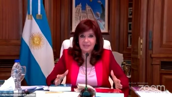 La vicepresidenta, en su alegato en el juicio.