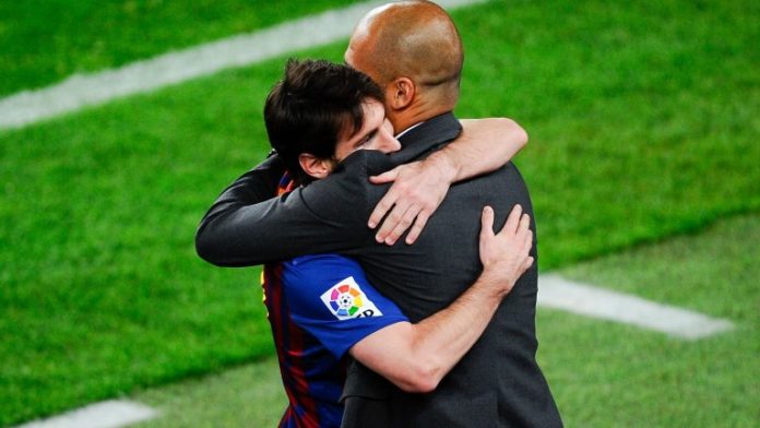 Guardiola y Messi durante su etapa en Barcelona.