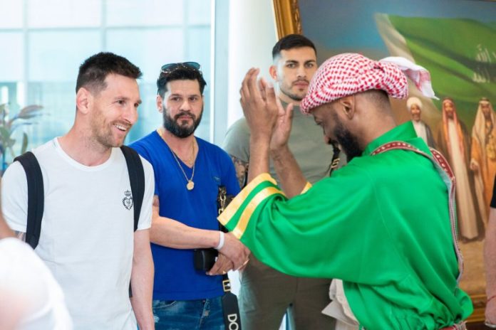 Lionel Messi viajó a Riad, capital de Arabia, junto a su familia.