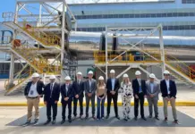 Karina Milei y Romina Diez en la inauguración de la nueva planta de Dreyfus en Santa Fe