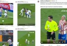 Atlético de Madrid cuestionó el arbitraje con fuertes posteos tras el clásico