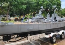 A 44 años del hundimiento: Con una réplica del ARA Gral. Belgrano, Santa Fe homenajeó a los caídos en Malvinas